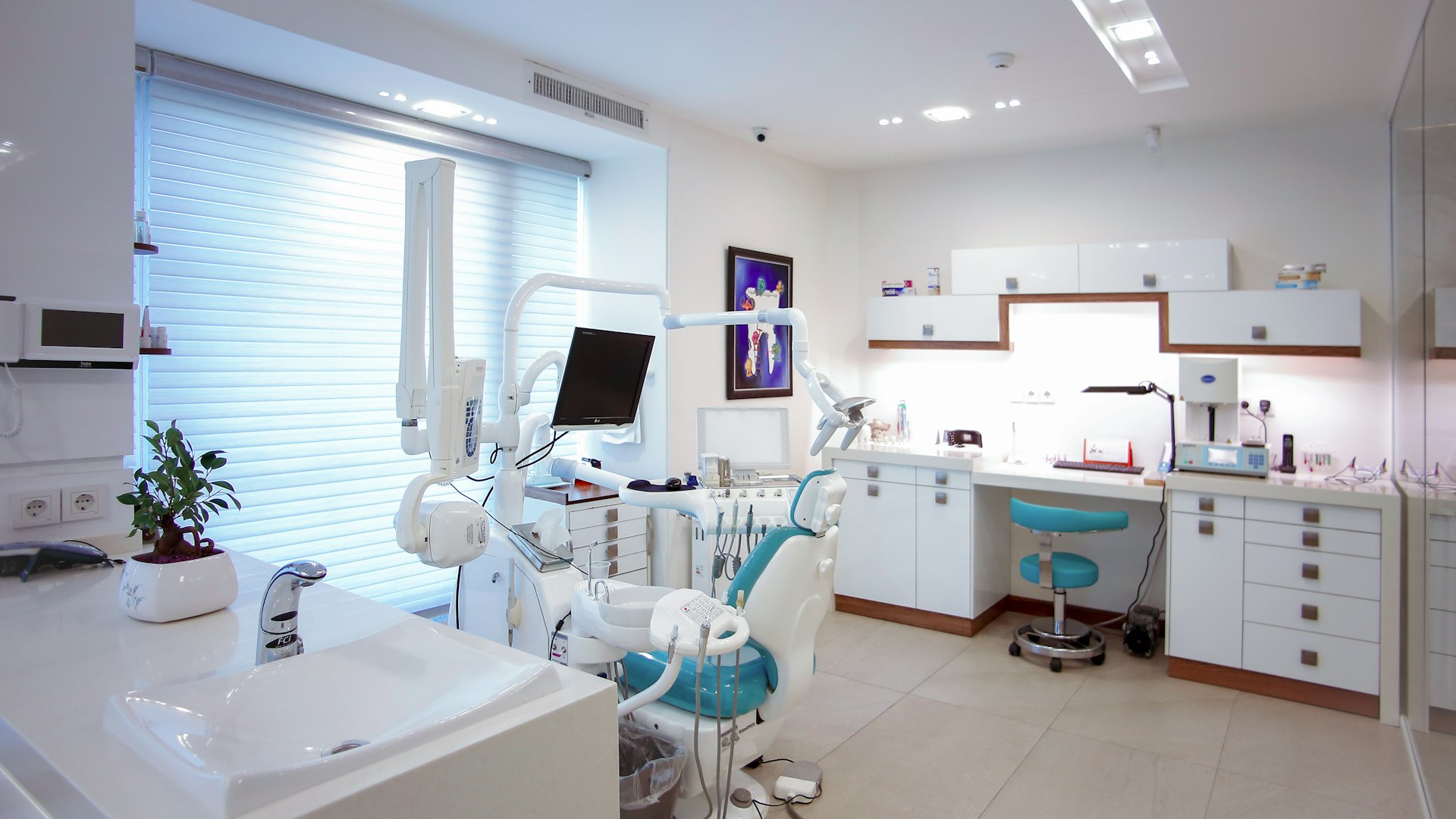 The welcoming reception area of Bright Smile Dental — bright, clean, and designed for patient comfort